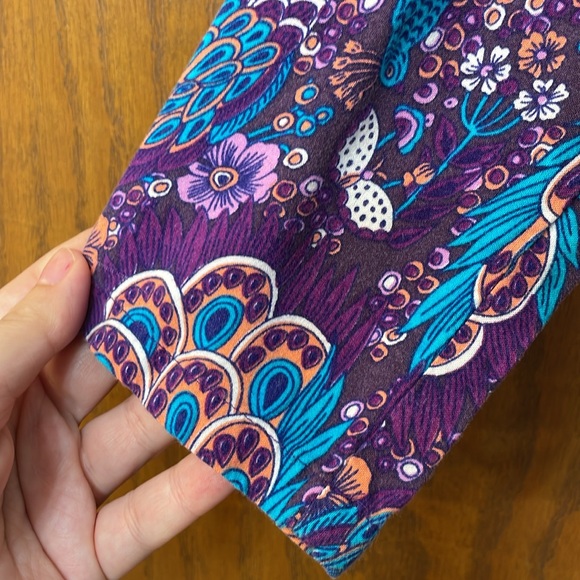 RED CAMEL UGC Girls Size Small purple Blue peacock long sleeve dress - Picture 10 of 13